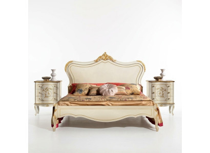 Design Luxus Bett Klassisches Bettgestell Holz Stil Barock Italienische Möbel