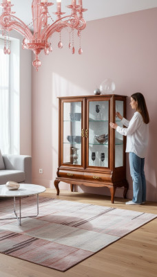 Klassische Möbel Holz Braun Vitrine Schicke Vitrineschrank Italienische Möbel