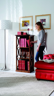 Bücher Schrank Schränke Luxus Holz Möbel Wohnzimmer Einrichtung