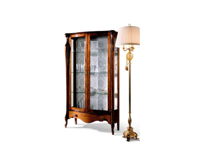 Luxuriöse Italienische Möbel Klassische Möbel Holz Braun Vitrine Schicke Vitrineschrank