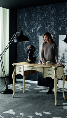 Luxus Schreibtisch Konsolen Luxus Tisch Büro Möbel Barock Gold Echtholz