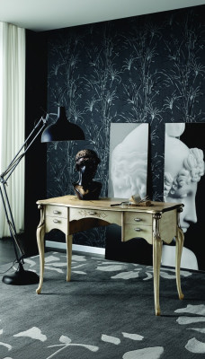 Luxus Schreibtisch Konsolen Luxus Tisch Büro Möbel Barock Gold Echtholz