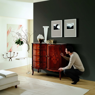 Luxus Designer Italienische Holz Möbel Kommode Anrichte Barock Stil Sideboard
