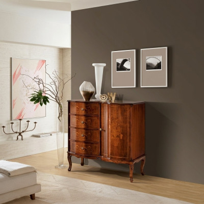 Luxus Designer Italienische Holz Möbel Kommode Anrichte Barock Stil Sideboard