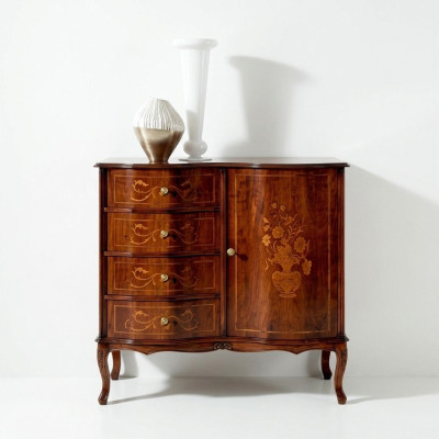 Luxus Designer Italienische Holz Möbel Kommode Anrichte Barock Stil Sideboard