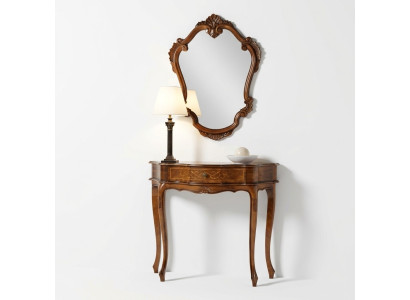 Möbel Stil Barock Konsolentisch Spiegel Holz Italienische Tische Konsolen 2tlg.