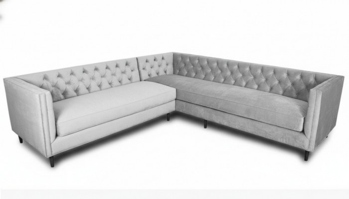 Ecksofa Grau Big Textil Stoff Chesterfield Sofas Kreative Möbel Neu Wohnzimmer