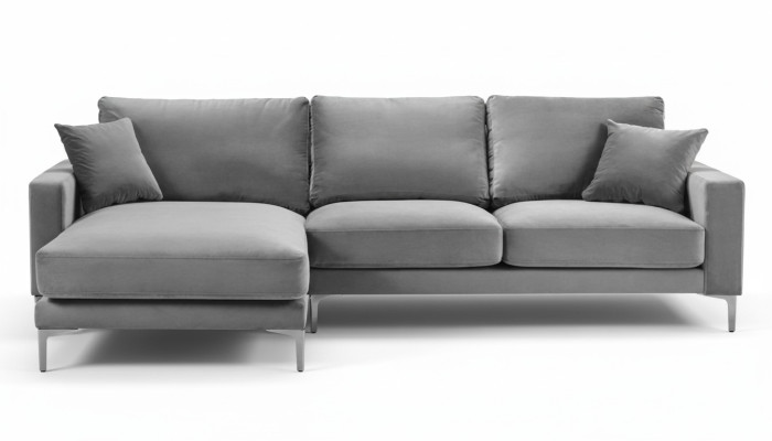 Ecksofa Grau xxl Big Textill Stoff Chesterfield Sofas Kreative Möbel Wohnzimmer