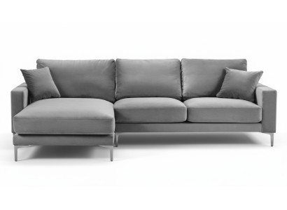 Ecksofa Grau xxl Big Textill Stoff Chesterfield Sofas Kreative Möbel Wohnzimmer