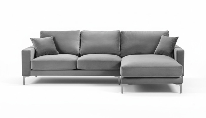 Wohnzimmer Ecksofa Grau xxl Big Kreative Möbel Textill Stoff Chesterfield Sofas