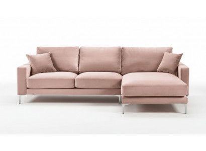 Rosa Ecksofa Stoff Wohnzimmer Design Couchen Polster Sofa Sofas Eckgarnitur Neu
