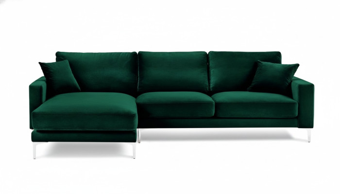 Loft Sofa Luxus Eckcouch Möbel Eckgarnitur Samt Couchen sofas grün Wohnzimmer