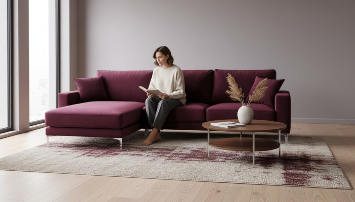 Rot Burgund Ecksofa Design Couchen Polster Sofa Sofas Italienische Möbel Design