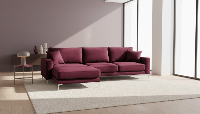 Rot Burgund Ecksofa Design Couchen Polster Sofa Sofas Italienische Möbel Design