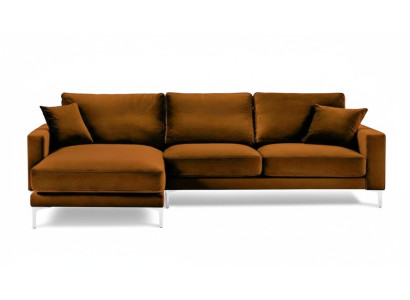 Orange Ecksofa Stoff Wohnzimmer Design Couchen Polster Sofa Sofas Orange Samt