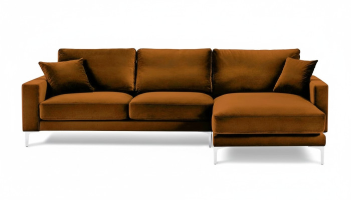 Stoff Wohnzimmer Design Couchen Polster Sofa Orange Ecksofa Sofas Italienische