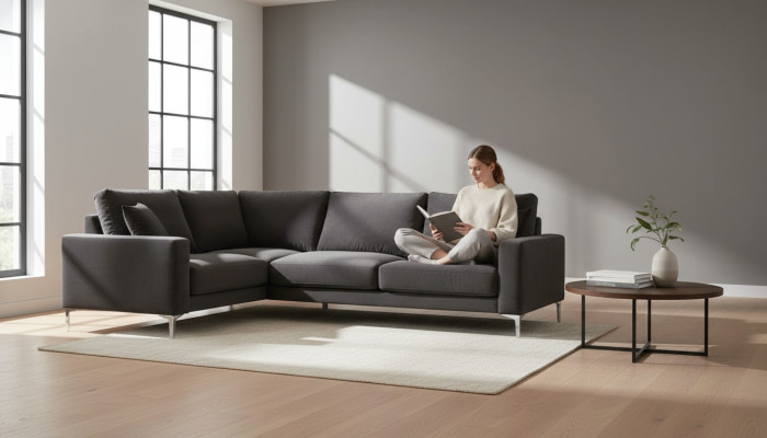 Schwarz Samt Ecksofa Stoff Wohnzimmer Design Couchen Polster Sofa Sofas Neu