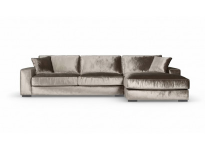 Braune Ecksofa Stoff Wohnzimmer Sofas Italienisches Design Couchen Polster Sofa