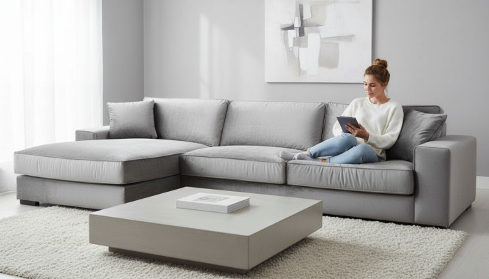 Italienische Stil Möbel Ecksofa Stoff Wohnzimmer Design Couchen Polster Sofas