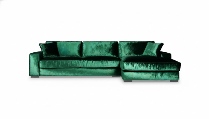Grün Ecksofa Sofa Stoff Wohnzimmer Design Couchen Polster Sofas Big Samt Neu