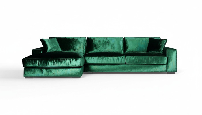 Ecksofa Sofas Italienische Möbel Stoff Wohnzimmer Couchen Polster Sofa Grüne Neu