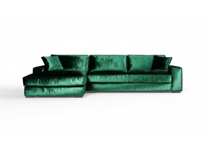Ecksofa Sofas Italienische Möbel Stoff Wohnzimmer Couchen Polster Sofa Grüne Neu