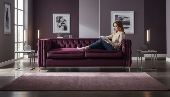 bordaux chesterfield couch luxus samt stoff couchen sofa set knöpfe polster neu