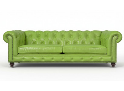 Wohnzimmer Chesterfield Sofa Grün Big Premium Leder Designer Möbel 4 sitzer Neu