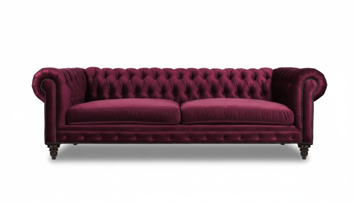Sofas Textil Stoff Couchen Kreative Möbel 3 sitzer Neu Chesterfield Sofa Burgund