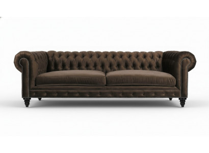 Chesterfield Braun Neu Wohnzimmer Modern Dreisitzer Kreative Möbel Textil Stoff