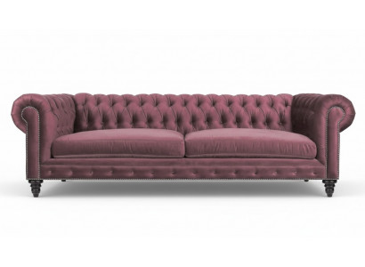 Chesterfield Kreative Möbel Textil Stoff Rosa Sofa Wohnzimmer Modern Dreisitzer