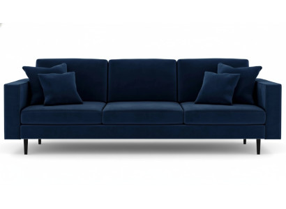 Blau Viersitzer Stoff Wohnzimmer Design Couchen Polster Sofa Sofas Samt Couchen