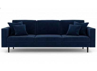 Blau Viersitzer Stoff Wohnzimmer Design Couchen Polster Sofa Sofas Samt Couchen