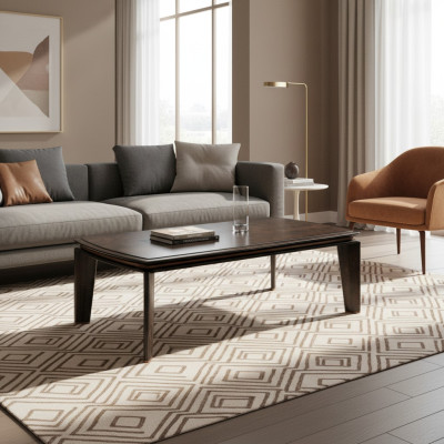 Couchtisch Dunkelbraun Holz Luxus Wohnzimmer Neu Modern Design