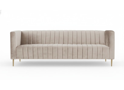 Italienische Möbel Wohnzimmer Sofa Design Couchen Braun Stil Stoff Samt Textil
