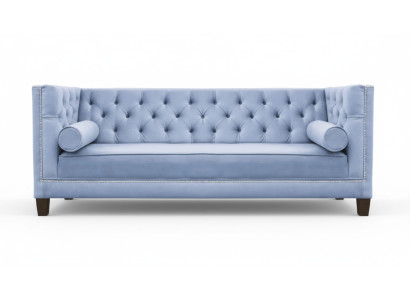 Hellblau Dreisitzer Stoff Wohnzimmer Design Couchen Sofa Sofas Chesterfield Neu
