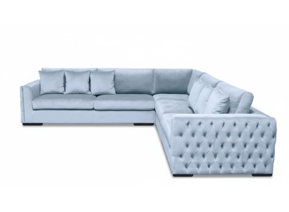 Ecksofa Blau Wohnlandschaft Couch Eckgarnitur Polster Couchen Möbel Design Neu