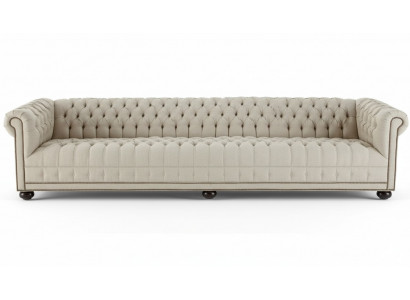 Creme Chesterfield Wohnzimmer Viersitzer Design Couchen Sofa Möbel Stoff Sofas