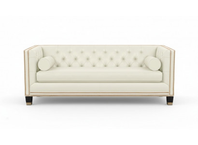 Beige Chesterfield Sofa Möbel Leder Wohnzimmer Modern Design Couchen Sofas Neu