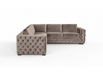 chesterfield couch luxus samt stoff couchen sofa set knöpfe polster neu Beige