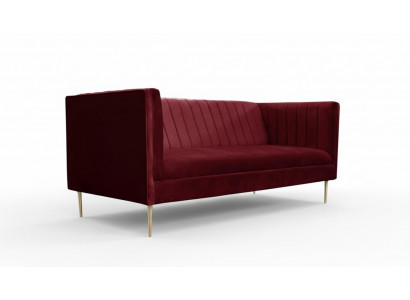 Bordaux rot Luxus Couch Polster sofa burgund zweisitzer sofas couchen wohnzimmer