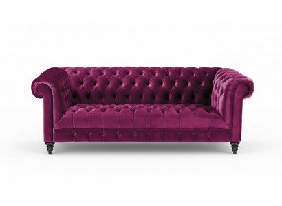 Pink Dreisitzer Stoff Chesterfield Design Couchen Polster Sofas Orignal Neu
