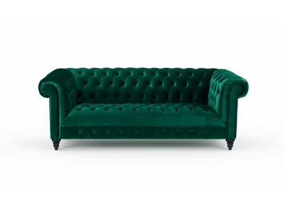 Chesterfield Turkis Couch Luxus Polster Möbel Sofa mit Knöpfen Dreisitzer Samt