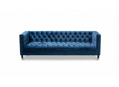 Blaue Chesterfield Textil Modern Design Stoff Kreative Möbel Neu Wohnzimmer Sofa