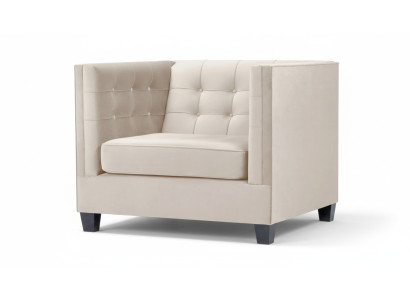 Sessel Modern Chesterfield Textil Stoff Weiß Kreative Loft Möbel Neu Wohnzimmer