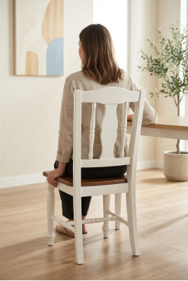 Echtholz Möbel Stuhl Set Esszimmer Design 1 Stuhl Neu Stühle Landhaus Lehnstuhl