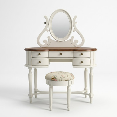 Schminktisch Spiegel Hocker Komplett Kommode Schlafzimmer Landhausmöbel Konsole