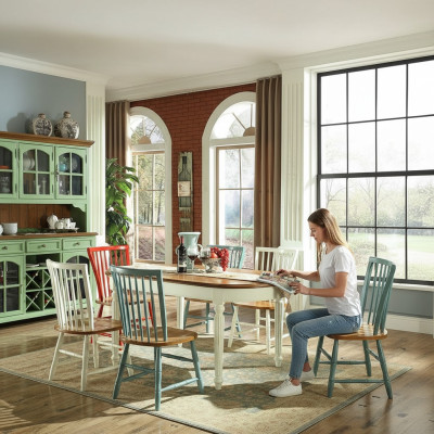 Vitrine Esstisch 6x Esszimmer Set Stuhl Garnitur Tisch Gruppe 8tlg. Set Anrichte