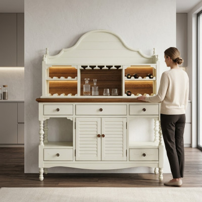Klassische Holz Anrichte Landhaus Stil Möbel Schrank Kommode Anrichten Schränke