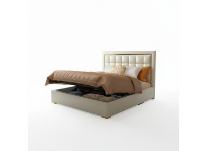 Bett Polster Design Luxus Doppel Betten Grau 180x200cm Schlaf Zimmer Leder Hotel